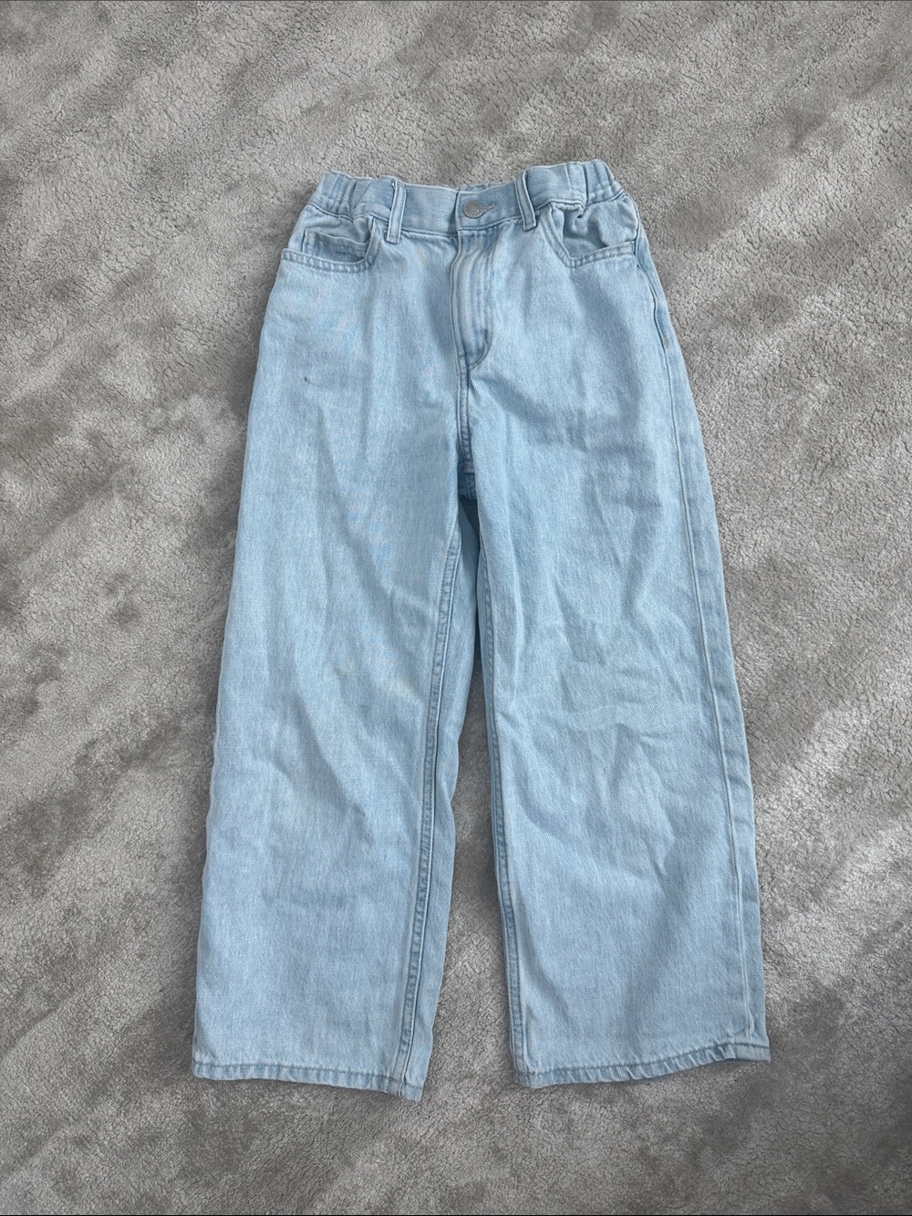 Uniqlo 7-8 years Light Wash Wide Leg Jeans